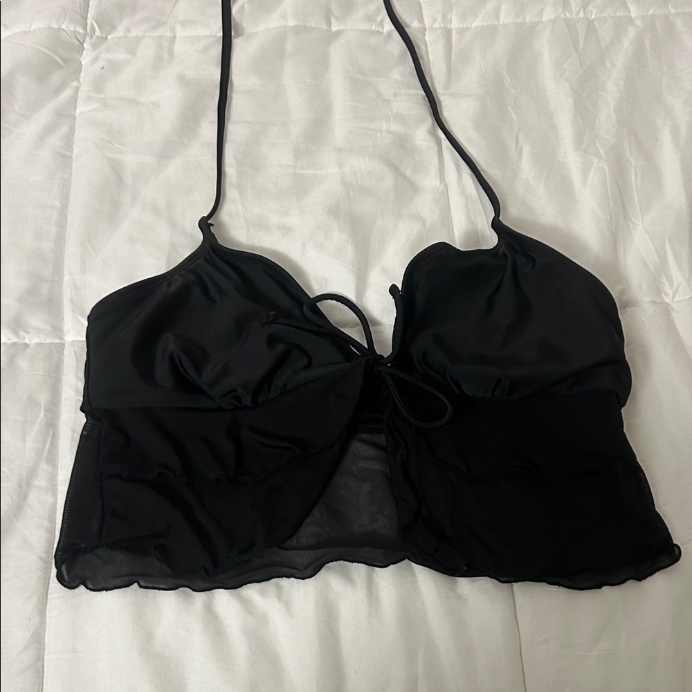 Black Halter Top